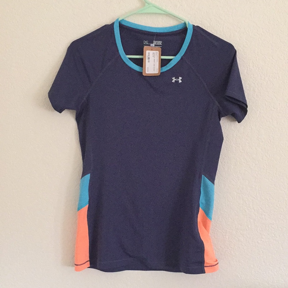 Under Armour Women’s HeatGear XS Blue Exercise Top